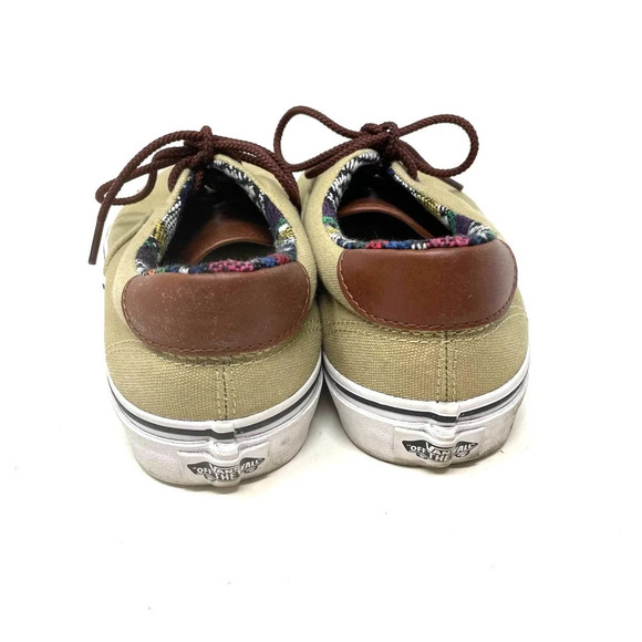 VANS Classic‎ Canvas Tan Aztec Blanket Low Top Sneaker Shoes Size 9 - Picture 5 of 9